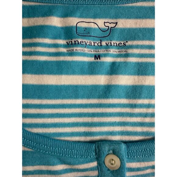 Vineyard Vines Starboard Striped Tank Antigua Stripe Cerulean Blue Medium NWT - Picture 7 of 7